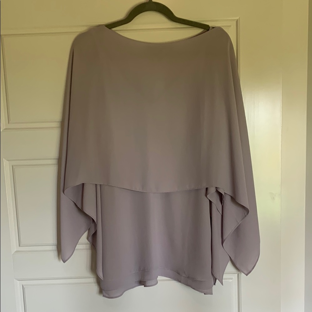 White House Black Market Brown and Gray Asymmetrical Tunic
